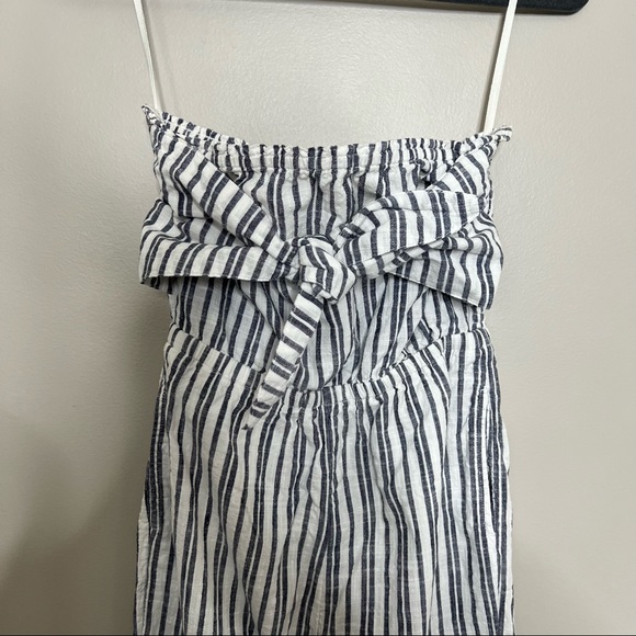 AERIE tie front Strip jumpsuit - Picture 3 of 10